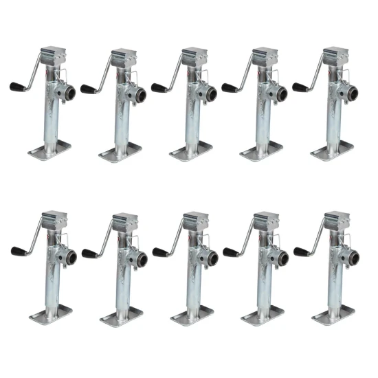 Bulldog 10-pack 5K pipe mount swivel trailer jacks with 10-inch lift and sidewind