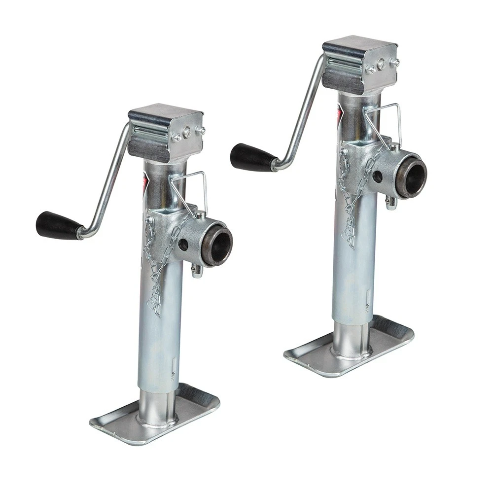 Bulldog 5K Pipe Mount Swivel Trailer Jack 2-Pack with 10″ Sidewind Handle