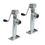 Bulldog 5K Pipe Mount Swivel Trailer Jack 2-Pack with 10″ Sidewind Handle