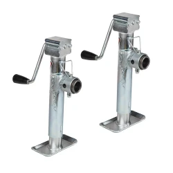 Bulldog 2x 5K Pipe Mount Swivel Trailer Jack w/ 10" Lift and Sidewind Handle