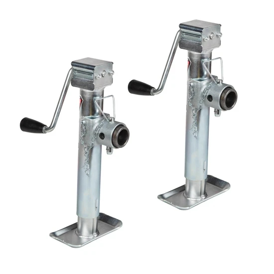 Bulldog 5K Pipe Mount Swivel Trailer Jack 2-Pack with 10″ Sidewind Handle