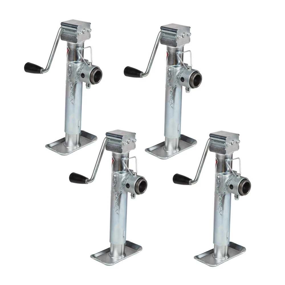 Bulldog 5K Pipe Mount Swivel Trailer Jack 4-Pack with Sidewind Handle and 10" Lift