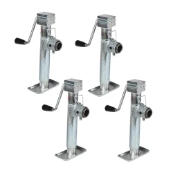 Bulldog 4x 5K Pipe Mount Swivel Trailer Jack w/ 10" Lift and Sidewind Handle
