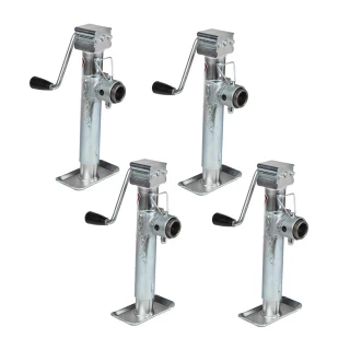 Bulldog 5K Pipe Mount Swivel Trailer Jack 4-Pack with Sidewind Handle and 10" Lift