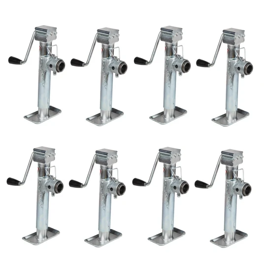 Bulldog 5K Pipe Mount Swivel Trailer Jacks – 10 Inch Lift with Sidewind Handle