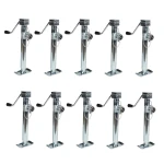 Bulldog 10-Pack 5K Pipe Mount Swivel Trailer Jacks with Sidewind Handle and 15" Lift
