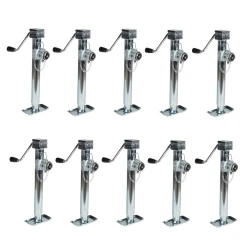 Bulldog 10x 5K Pipe Mount Swivel Trailer Jack w/ 15" Lift and Sidewind Handle 