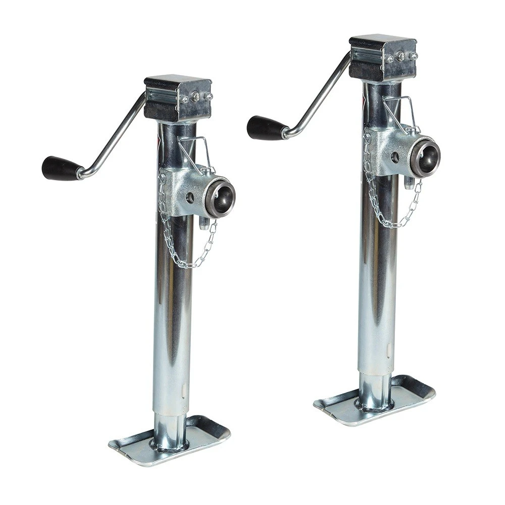 Bulldog 5K Pipe Mount Swivel Trailer Jack with Sidewind Handle and 15" Lift