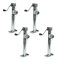 Bulldog 5K Pipe Mount Swivel Trailer Jack with Sidewind Handle and 15" Lift – 4 Pack