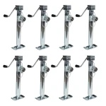 Bulldog 8-Pack 5K Pipe Mount Swivel Trailer Jacks with 15 Inch Lift and Sidewind Handle