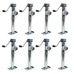 Bulldog 8x 5K Pipe Mount Swivel Trailer Jack w/ 15" Lift and Sidewind Handle 
