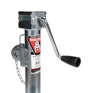 Bulldog 5K Pipe Mount Swivel Trailer Jack with Sidewind Handle and 15" Lift – 4 Pack