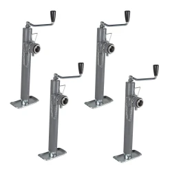 Bulldog 4x 5K Pipe Mount Swivel Trailer Jack w/ Topwind Handle and 10" Lift