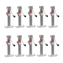 Bulldog 10x 5K Round Pipe Mount Swivel Trailer Jack w/ 10" Lift Sidewind and Pull Pin 