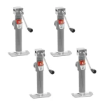 Bulldog 5K Round Pipe Mount Swivel Trailer Jacks – 10" Lift, Sidewind Handle