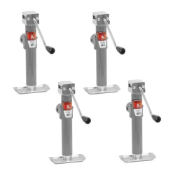Bulldog 4x 5K Round Pipe Mount Swivel Trailer Jack w/ 10" Lift Sidewind and Pull Pin 