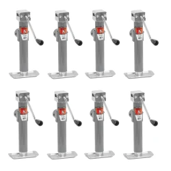 Bulldog 8x 5K Round Pipe Mount Swivel Trailer Jack w/ 10" Lift Sidewind and Pull Pin 