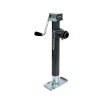 Bulldog 5K Round Pipe Mount Swivel Trailer Jacks with 15 Inch Lift and Sidewind