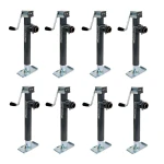 Bulldog 5K Round Pipe Mount Swivel Trailer Jack with Sidewind Handle and 15" Lift – 8 Pack