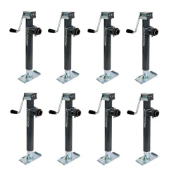 Bulldog 8x 5K Round Pipe Mount Swivel Trailer Jack w/ 15" Lift Sidewind and Pull Pin