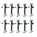 Bulldog 10-Pack Round Pipe Mount Trailer Jacks with 15" Lift and Sidewind Handle