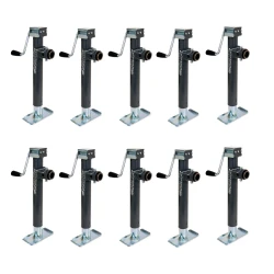 Bulldog 10x 5K Round Pipe Mount Swivel Trailer Jack w/ 15" Lift Sidewind and Pull Pin