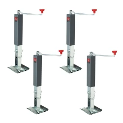 Bulldog 4x 10K Square Trailer Jack w/ 15" Lift Topwind and Footplate