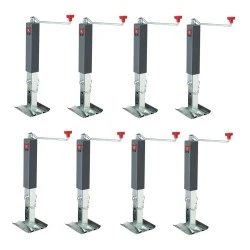 Bulldog 8x 10K Square Trailer Jack w/ 15" Lift Topwind and Footplate