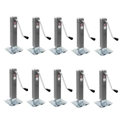 Bulldog 10x 10K Square Trailer Jack w/ 10" Lift Sidewind and Footplate