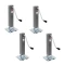 Bulldog 10K Square Weld-On Sidewind Trailer Jack with Footplate 10 Inch Lift 4 Pack