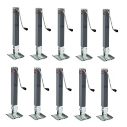 Bulldog 10x 10K Square Trailer Jack w/ 15" Lift Sidewind and Footplate