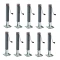Bundle of ten Bulldog 10K square trailer jacks with 15 inch sidewind lift and footplate