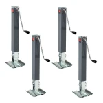 4-Pack Bulldog 10K Square Trailer Jacks with 15" Sidewind Lift and Footplate