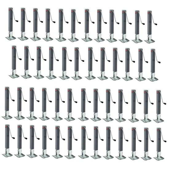 Bulldog 10K Square Trailer Jack with Footplate and Sidewind Handle – 15" Lift