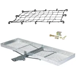 CURT 60x20 Aluminum Hitch Cargo Carrier with Elastic Net and Anti-Rattle Pin