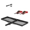 CURT 60x20 folding hitch cargo carrier with ratchet straps and hitch lock – 500 lb capacity