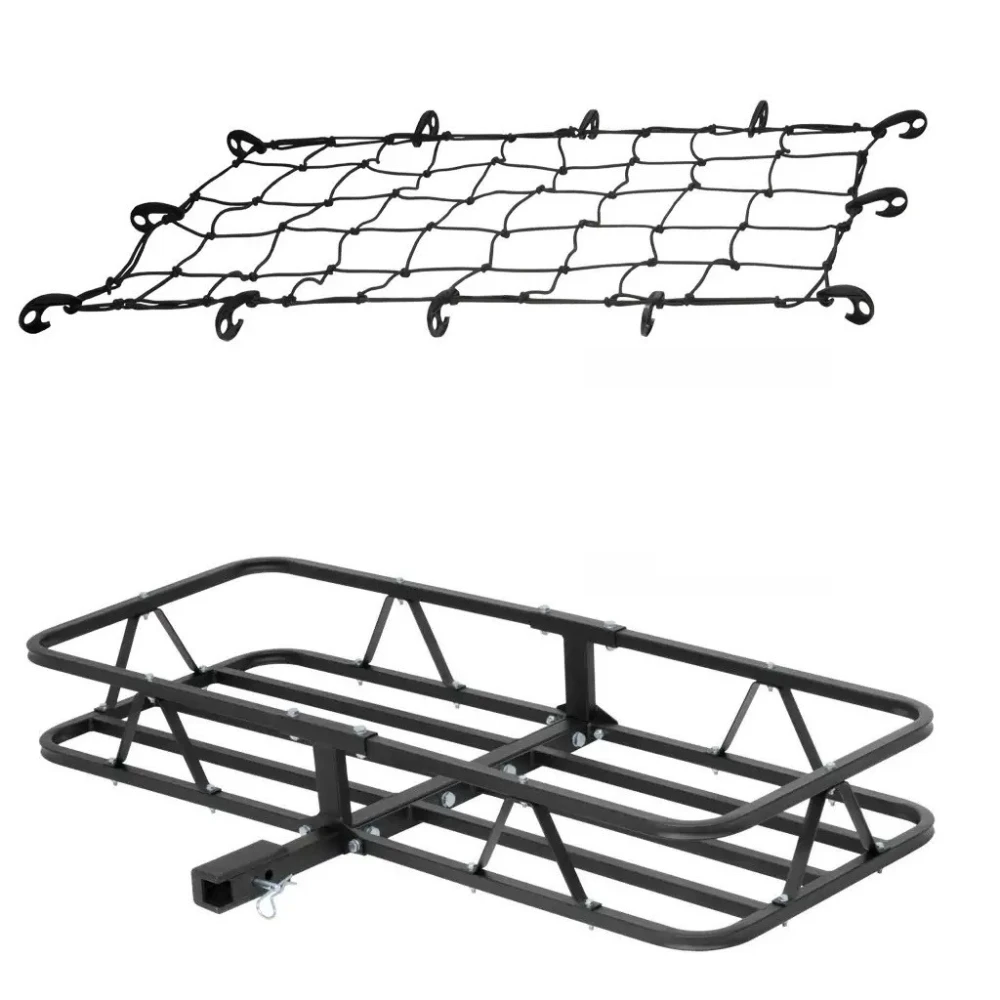 Reese 44×35 roof cargo basket with weatherproof bag and 36×48 net, 125 lb