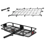  CURT 60x20 Folding Hitch Basket Cargo Carrier with Net and Lock for 2" Receiver