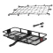  CURT 60x24 Fixed Shank Basket Hitch Cargo Carrier with Net and Hitch Lock for 2" Receiver