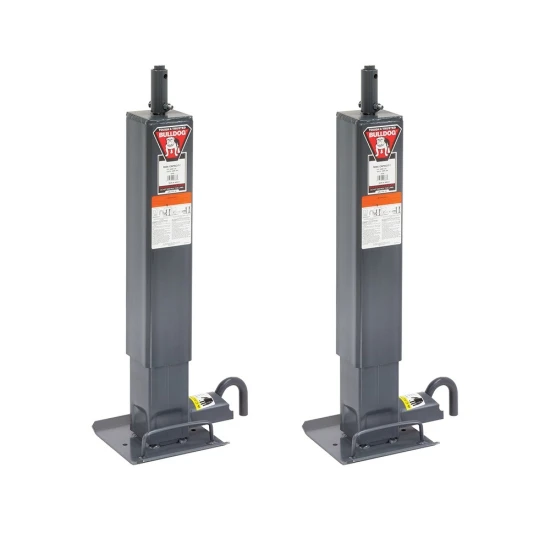 Bulldog 12K Square Topwind Trailer Jack 2-Pack Gray