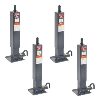 Bulldog 12K square trailer jack topwind non spring return 4 pack 26 inch lift