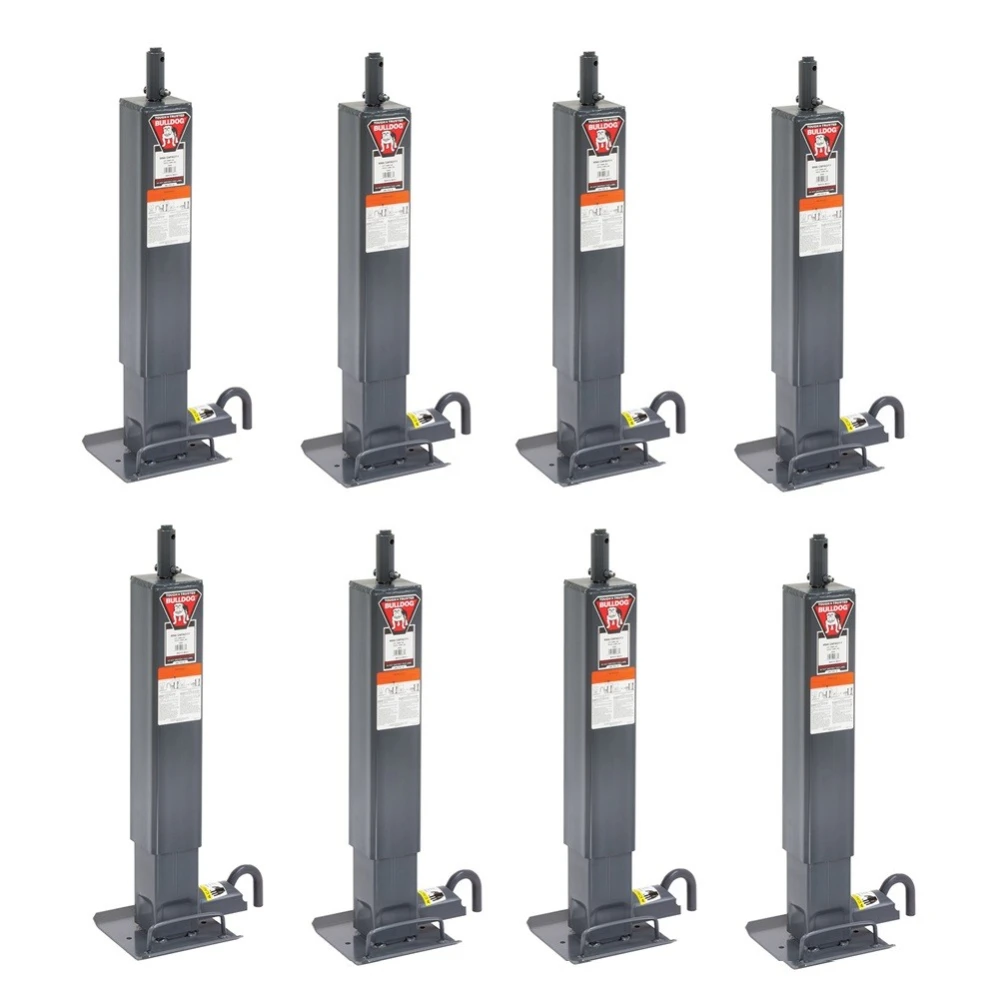 Bulldog 8-Pack 12K Square Trailer Jack Topwind 26-inch Lift Non-Spring Return
