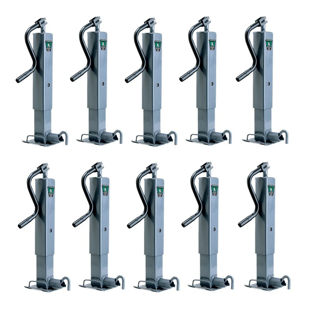 Bulldog 12K Topwind 4 inch Square Trailer Jack 10 Pack Drop Leg Non Spring Return