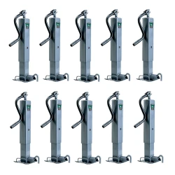 Bulldog 10x 12K Square Trailer Jack w/ 26" Lift Topwind Non Spring Return and Crank