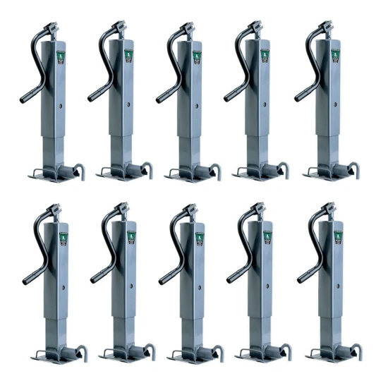 Bulldog 12K Topwind 4 inch Square Trailer Jack 10 Pack Drop Leg Non Spring Return
