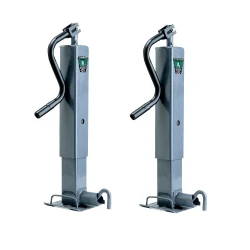 Bulldog 2x 12K Square Trailer Jack w/ 26" Lift Topwind Non Spring Return and Crank
