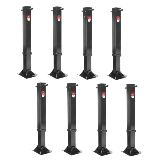 Bulldog 45K Trailer Jack Direct Weld 17 Inch Lift Fixed Leg Bundle (8 Pack)
