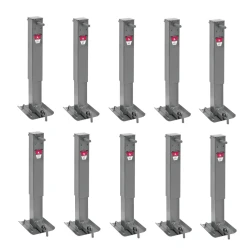 Bulldog 10x 12K Square Trailer Jack w/ Sidewind 26" Lift Drop Leg Non Spring Return