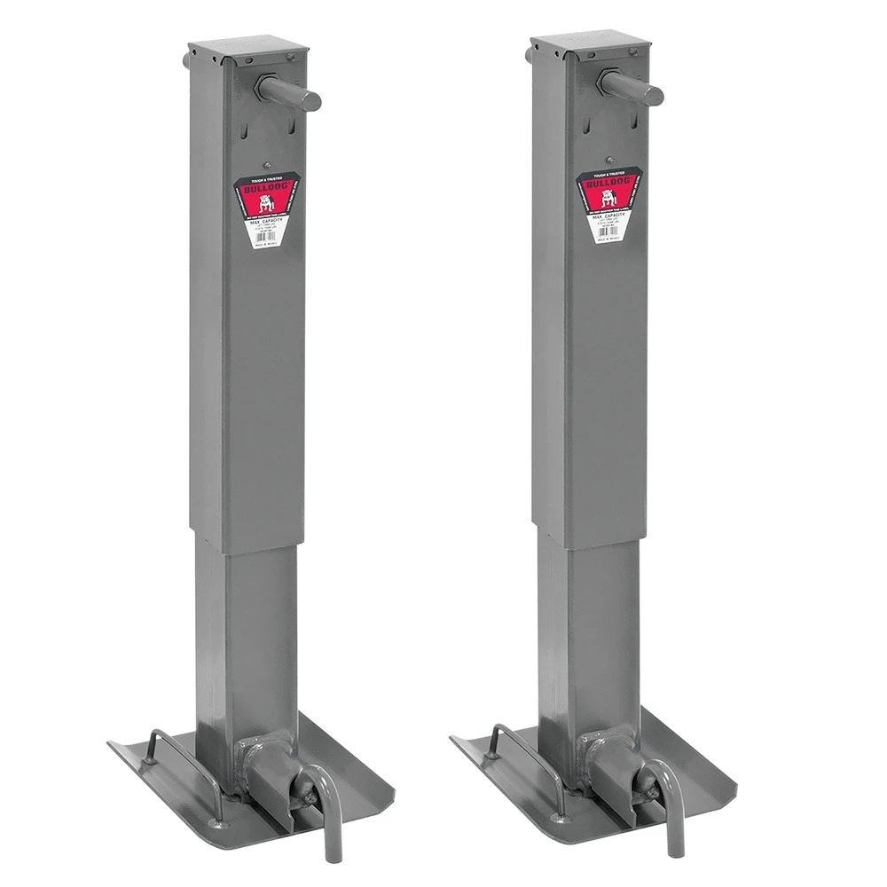 Bulldog 12K Square Trailer Jack with 26″ Sidewind Drop Leg Non-Spring Return (Pack of 2)
