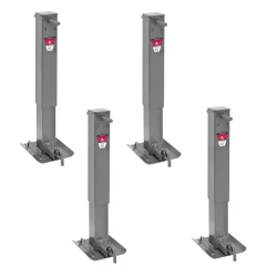 Bulldog 4x 12K Square Trailer Jack w/ Sidewind 26" Lift Drop Leg Non Spring Return